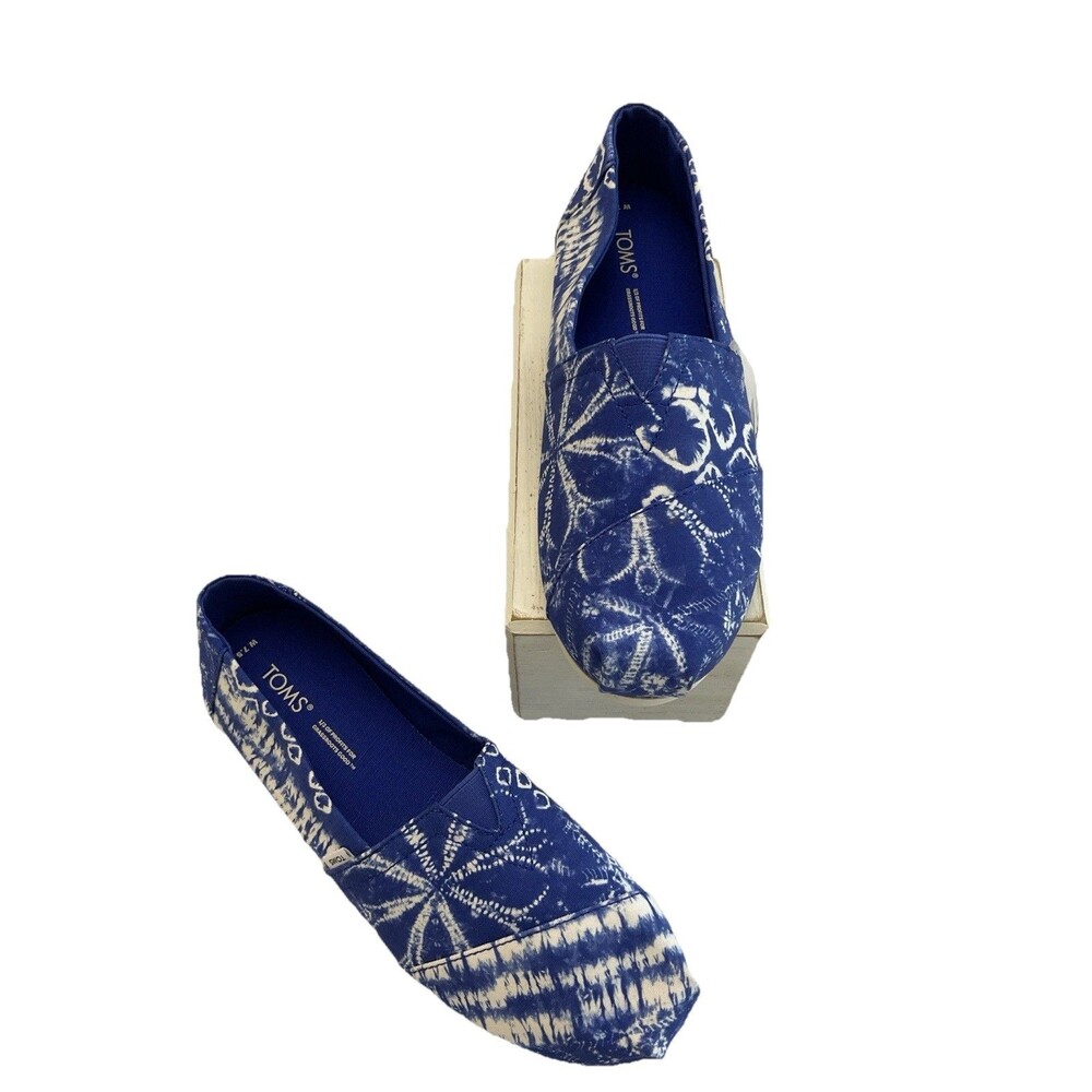 Tom’s Alpargata Tie Dye Shoe Womens 7.5 Canvas Slip On New Casual